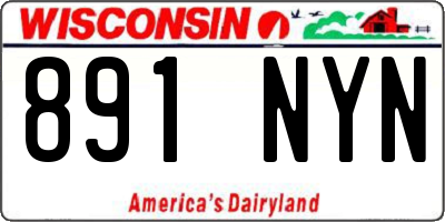 WI license plate 891NYN