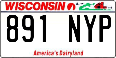 WI license plate 891NYP