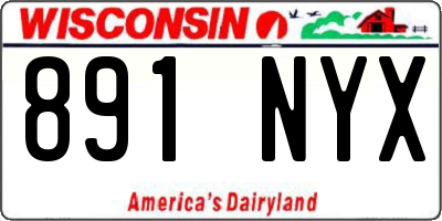 WI license plate 891NYX