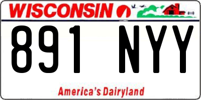 WI license plate 891NYY