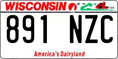 WI license plate 891NZC