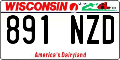 WI license plate 891NZD