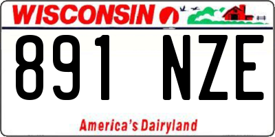 WI license plate 891NZE