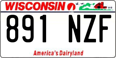 WI license plate 891NZF