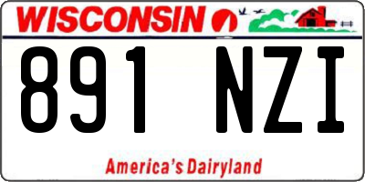 WI license plate 891NZI