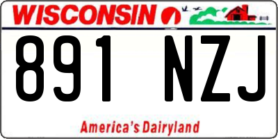 WI license plate 891NZJ
