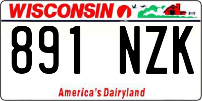 WI license plate 891NZK