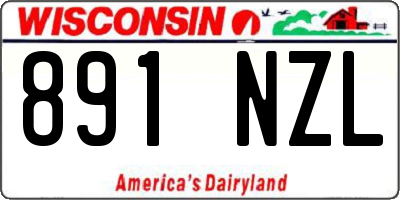 WI license plate 891NZL