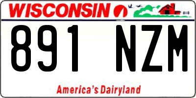 WI license plate 891NZM