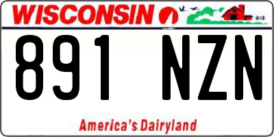 WI license plate 891NZN