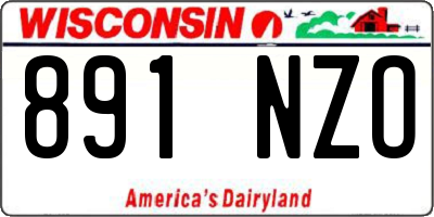 WI license plate 891NZO