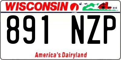 WI license plate 891NZP