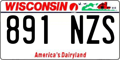 WI license plate 891NZS