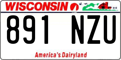 WI license plate 891NZU
