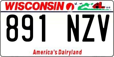 WI license plate 891NZV