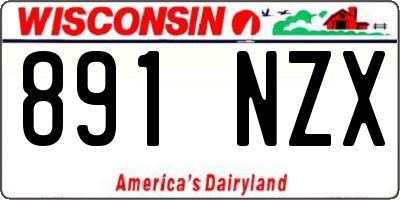 WI license plate 891NZX