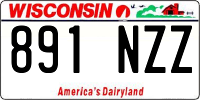 WI license plate 891NZZ