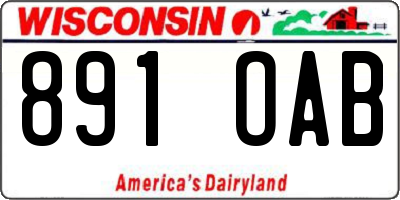 WI license plate 891OAB