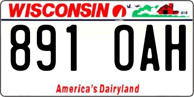 WI license plate 891OAH