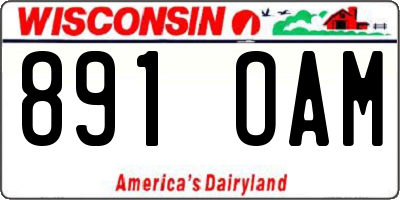 WI license plate 891OAM