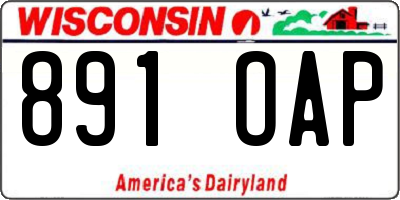 WI license plate 891OAP