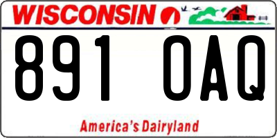 WI license plate 891OAQ