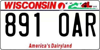WI license plate 891OAR