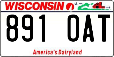 WI license plate 891OAT