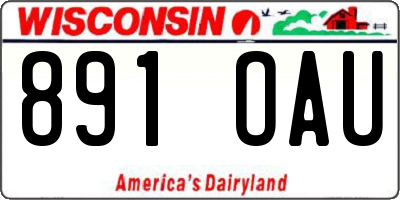WI license plate 891OAU