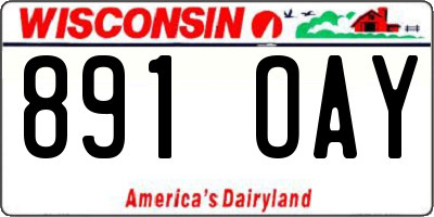 WI license plate 891OAY