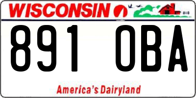 WI license plate 891OBA