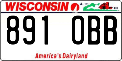 WI license plate 891OBB