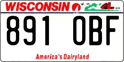 WI license plate 891OBF