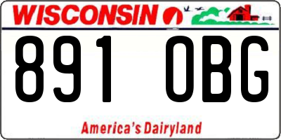 WI license plate 891OBG