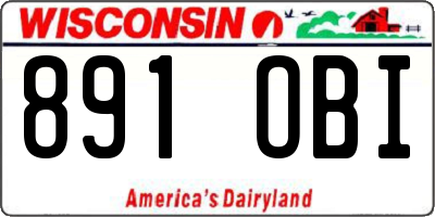 WI license plate 891OBI