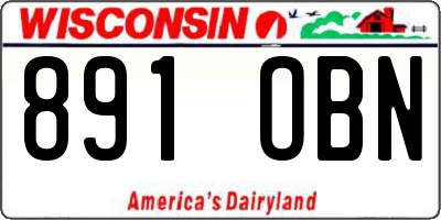 WI license plate 891OBN