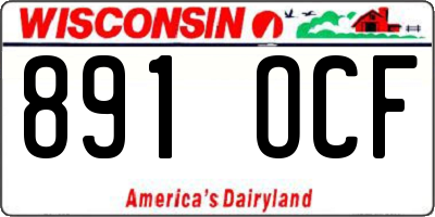 WI license plate 891OCF