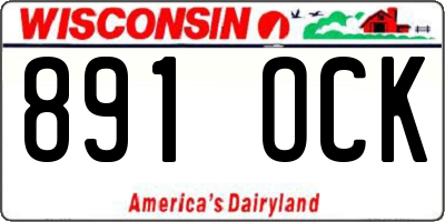 WI license plate 891OCK