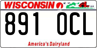 WI license plate 891OCL