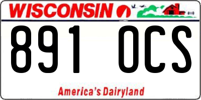 WI license plate 891OCS
