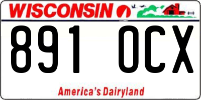 WI license plate 891OCX