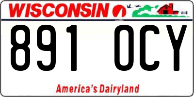 WI license plate 891OCY
