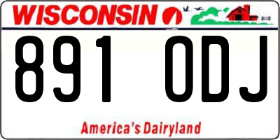 WI license plate 891ODJ