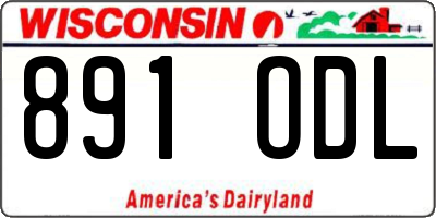 WI license plate 891ODL
