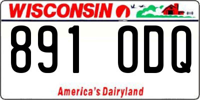 WI license plate 891ODQ