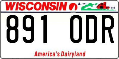 WI license plate 891ODR