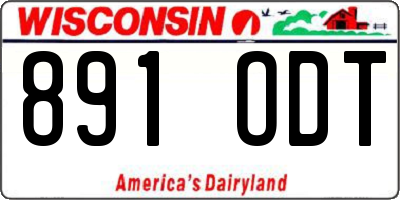 WI license plate 891ODT