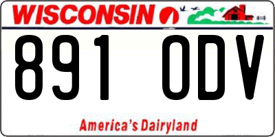 WI license plate 891ODV
