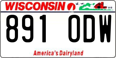 WI license plate 891ODW