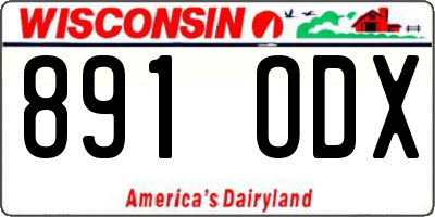 WI license plate 891ODX
